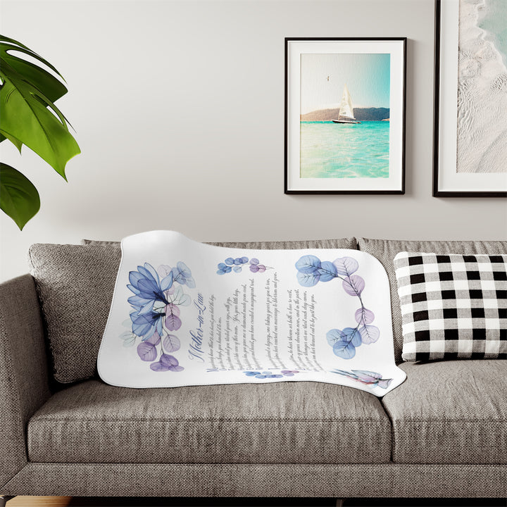 It's Just a Phrase Sherpa Blanket - Mother-in-Law - Lovely Flowers