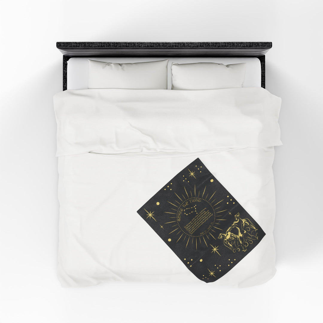 Gemini Acrostic Poem Velveteen Blanket