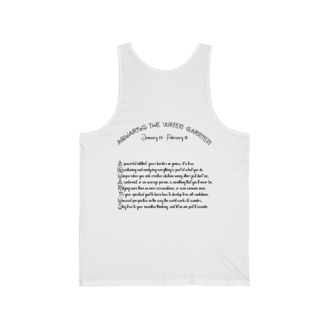 Written in the Stars Unisex Jersey Tank - Aquarius