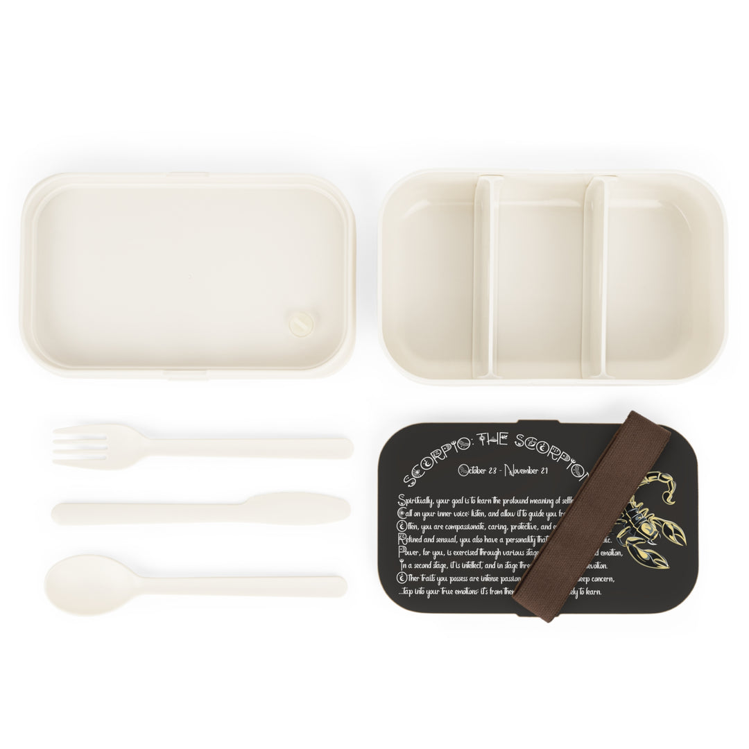 Scorpio Acrostic Poem Bento Lunch Box - Wooden Lid