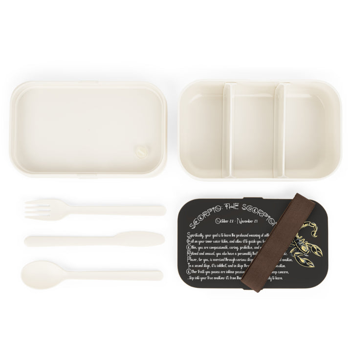 Scorpio Acrostic Poem Bento Lunch Box - Wooden Lid