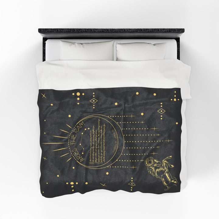 Aries Acrostic Poem Velveteen Plush Blanket