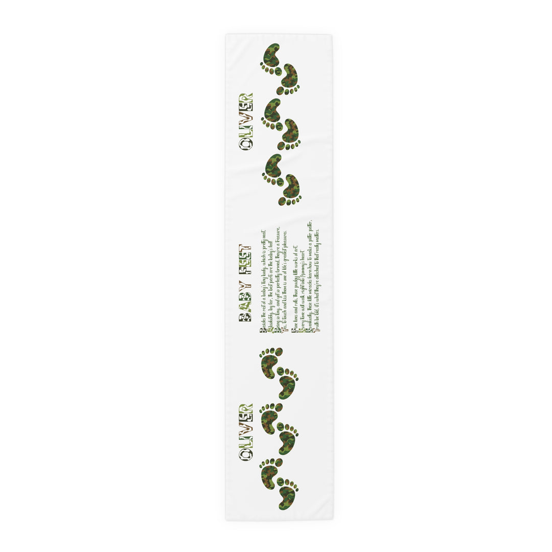 “Baby Feet” Table Runner - Camo - Personalized