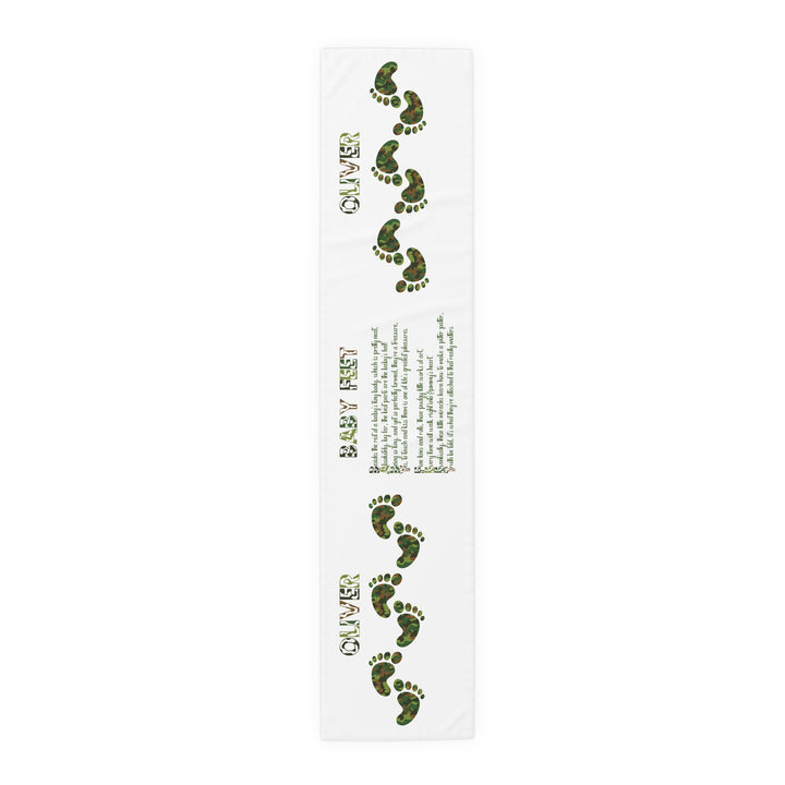 “Baby Feet” Table Runner - Camo - Personalized