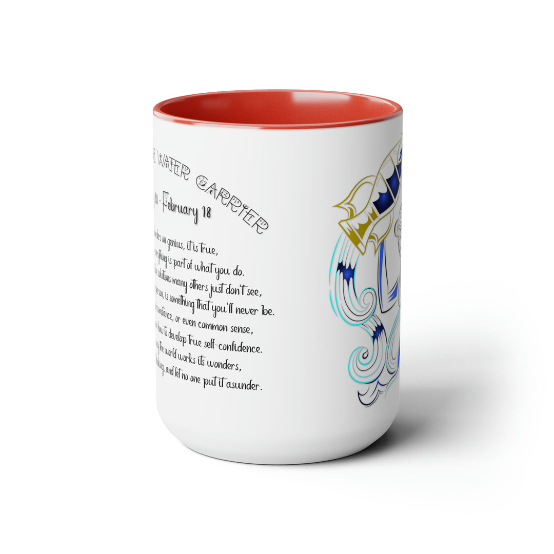 Written in the Stars Two-Tone Coffee Mugs - 15oz - Aquarius
