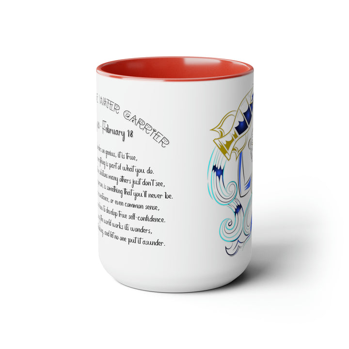 Written in the Stars Two-Tone Coffee Mugs - 15oz - Aquarius