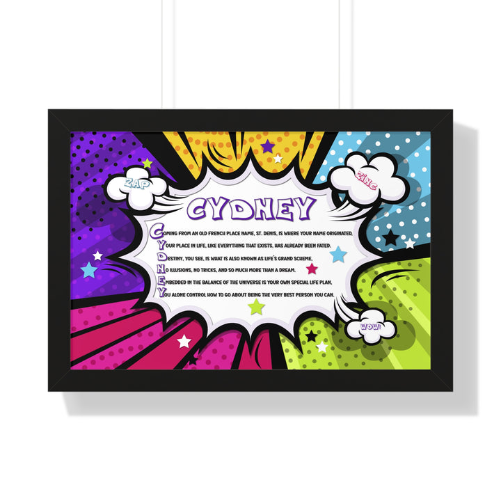 Namesakes Framed Acrostic Name Poem - Burst Comic-style