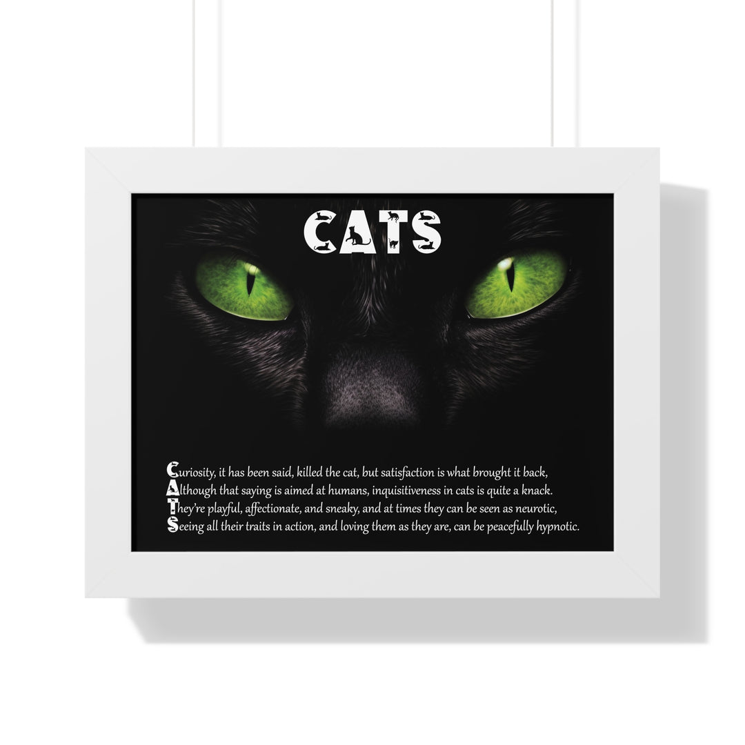 It's Just a Phrase "Cats" Framed Acrostic Poem Print