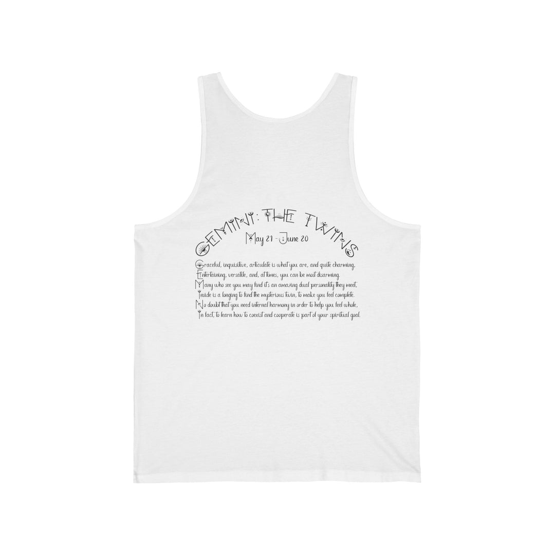 “Gemini”  Unisex Acrostic Poem Jersey Tank