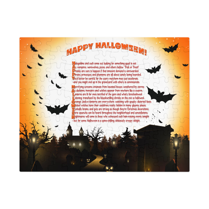 Happy Halloween Poem Jigsaw Puzzle - Tin Box