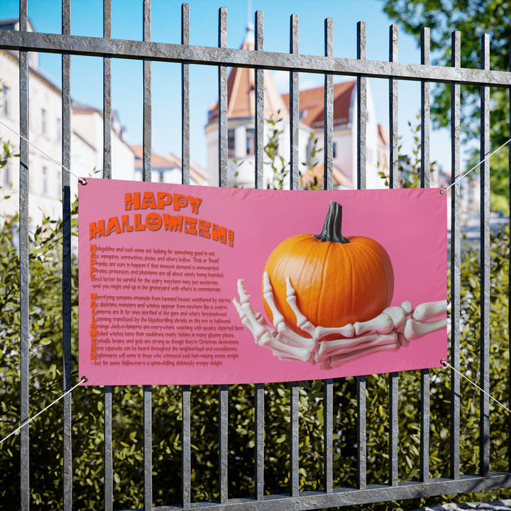 DPI TOO LOW! Happy Halloween Acrostic Poem Vinyl Banner