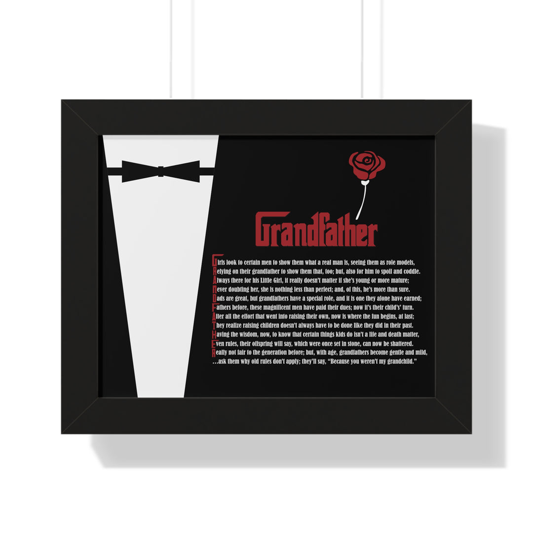 It's Just a Phrase "Grandfather" Framed Acrostic Poem Print
