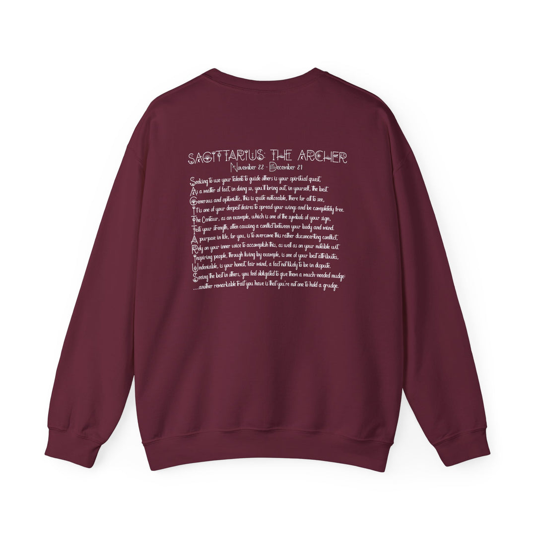 Sagittarius Acrostic Poem Astrology Sweatshirt - Unisex