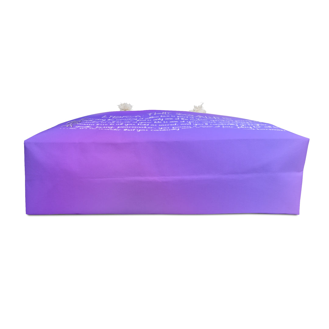 Weekender Bag with Acrostic Poem Spelling out "Libra"