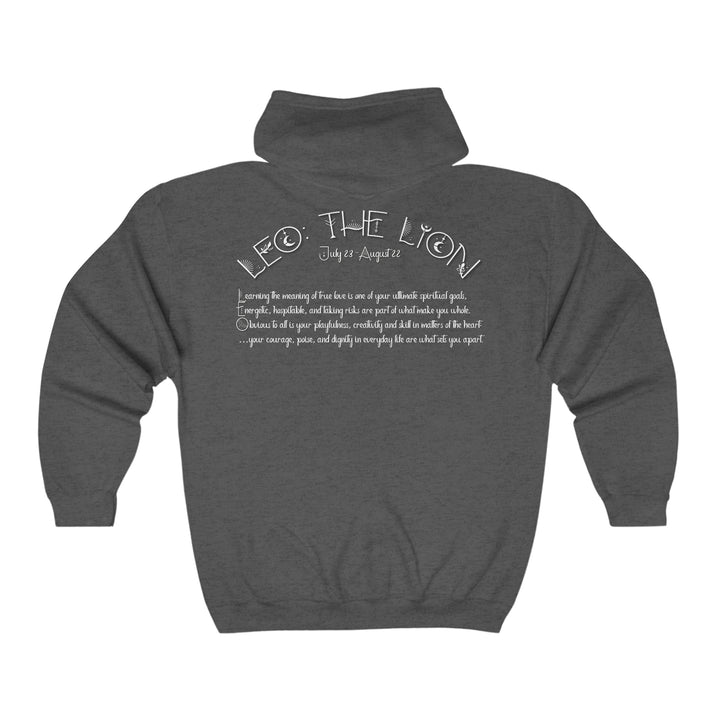 Written in the Stars Unisex Full Zip Hooded Sweatshirt - Leo