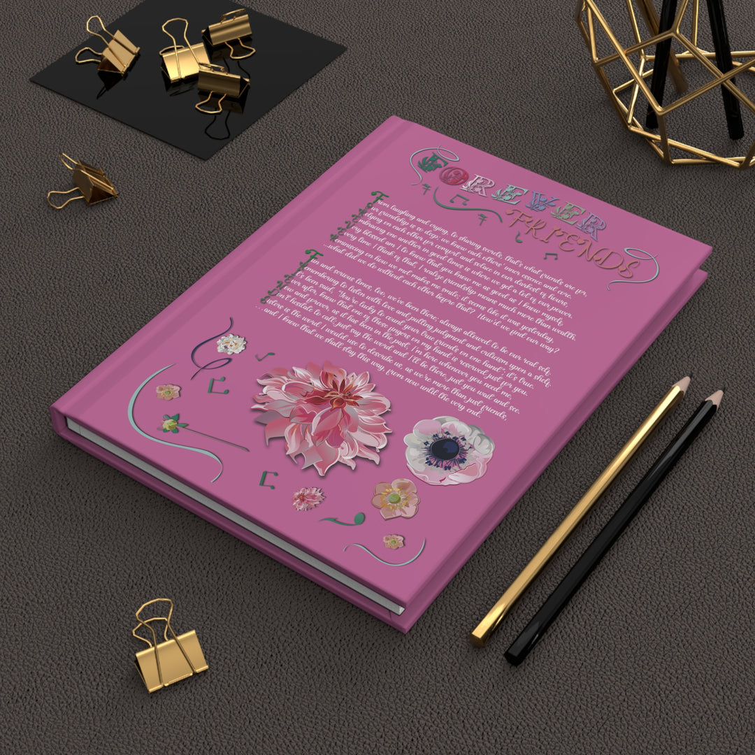 Forever Friends Acrostic Poem Hardcover Journal Matte- Pink