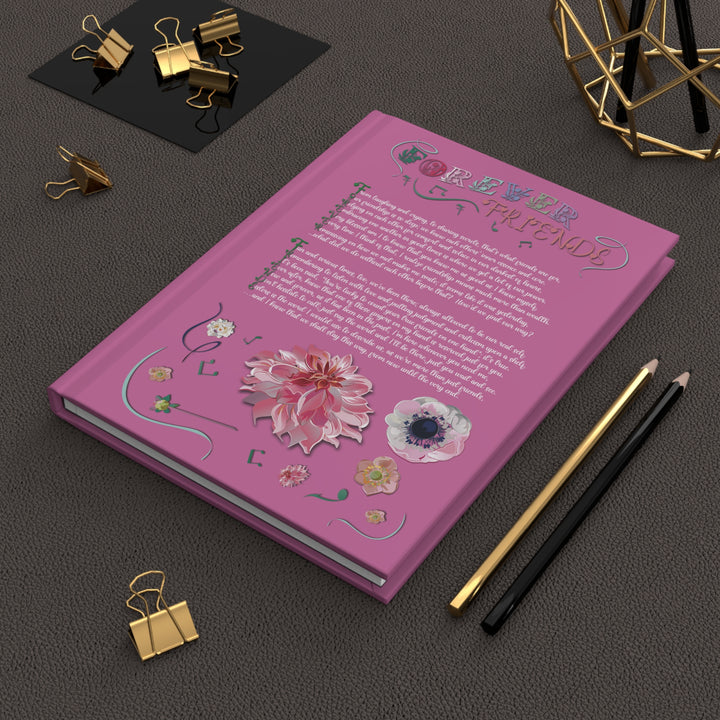Forever Friends Acrostic Poem Hardcover Journal Matte- Pink