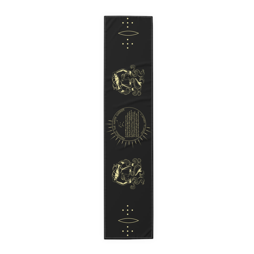 Aquarius Acrostic Poem Table Runner