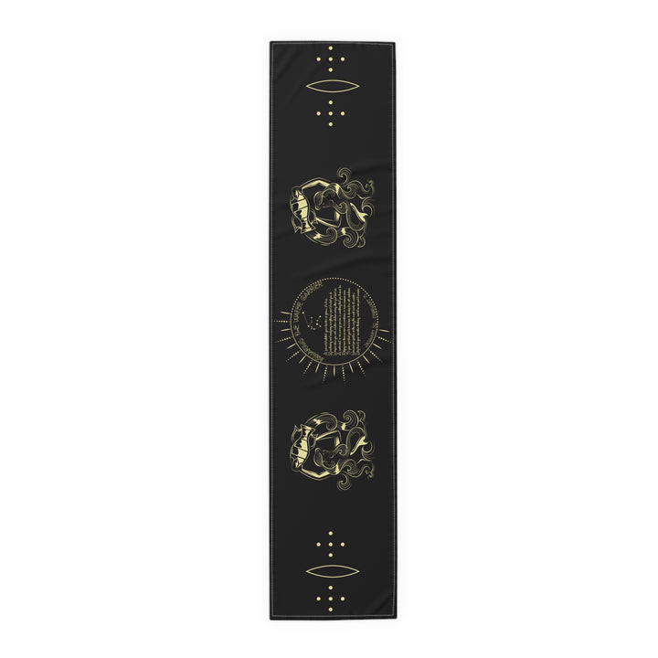 Aquarius Acrostic Poem Table Runner