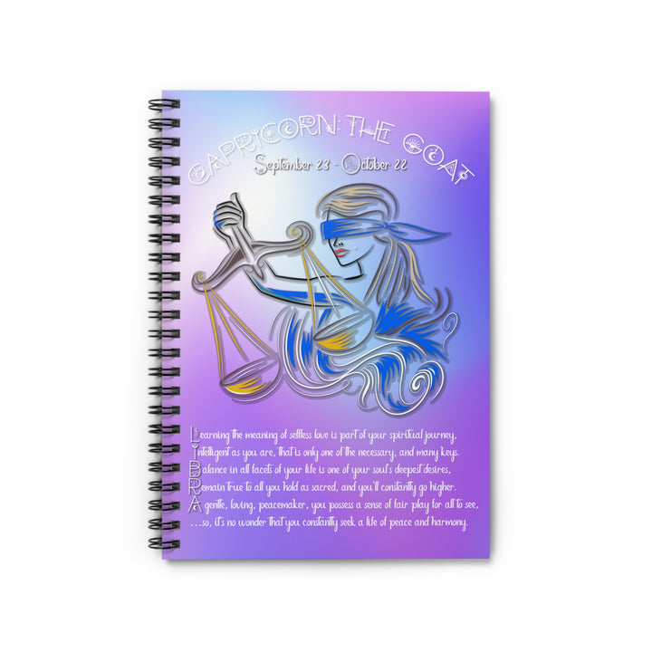 Written in the Stars "Libra" Spiral Notebook - Ruled Line