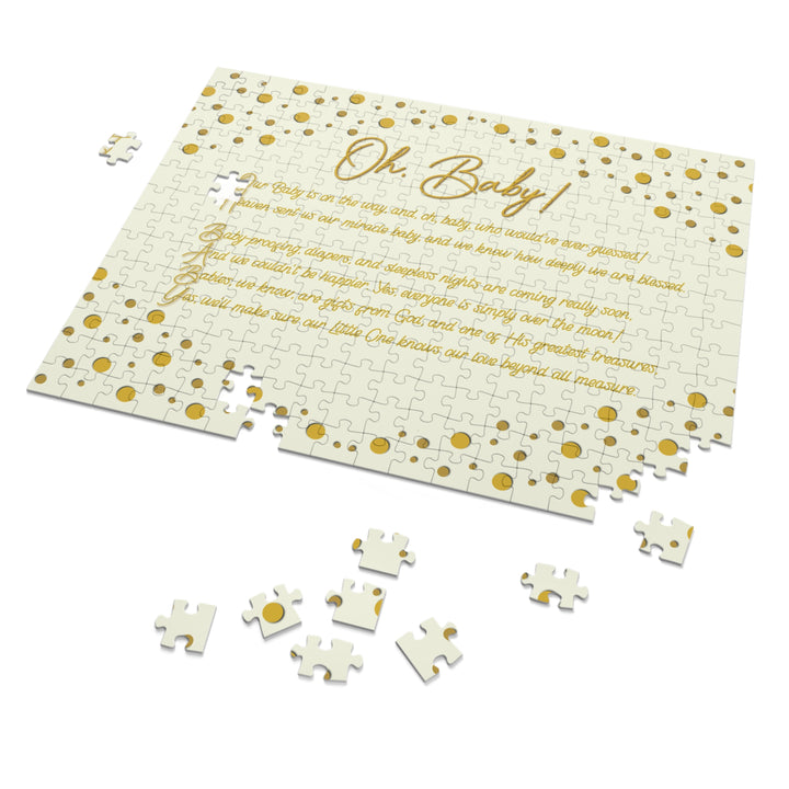 Oh, Baby! Acrostic Poem Puzzle - No Personalization - Tin Box