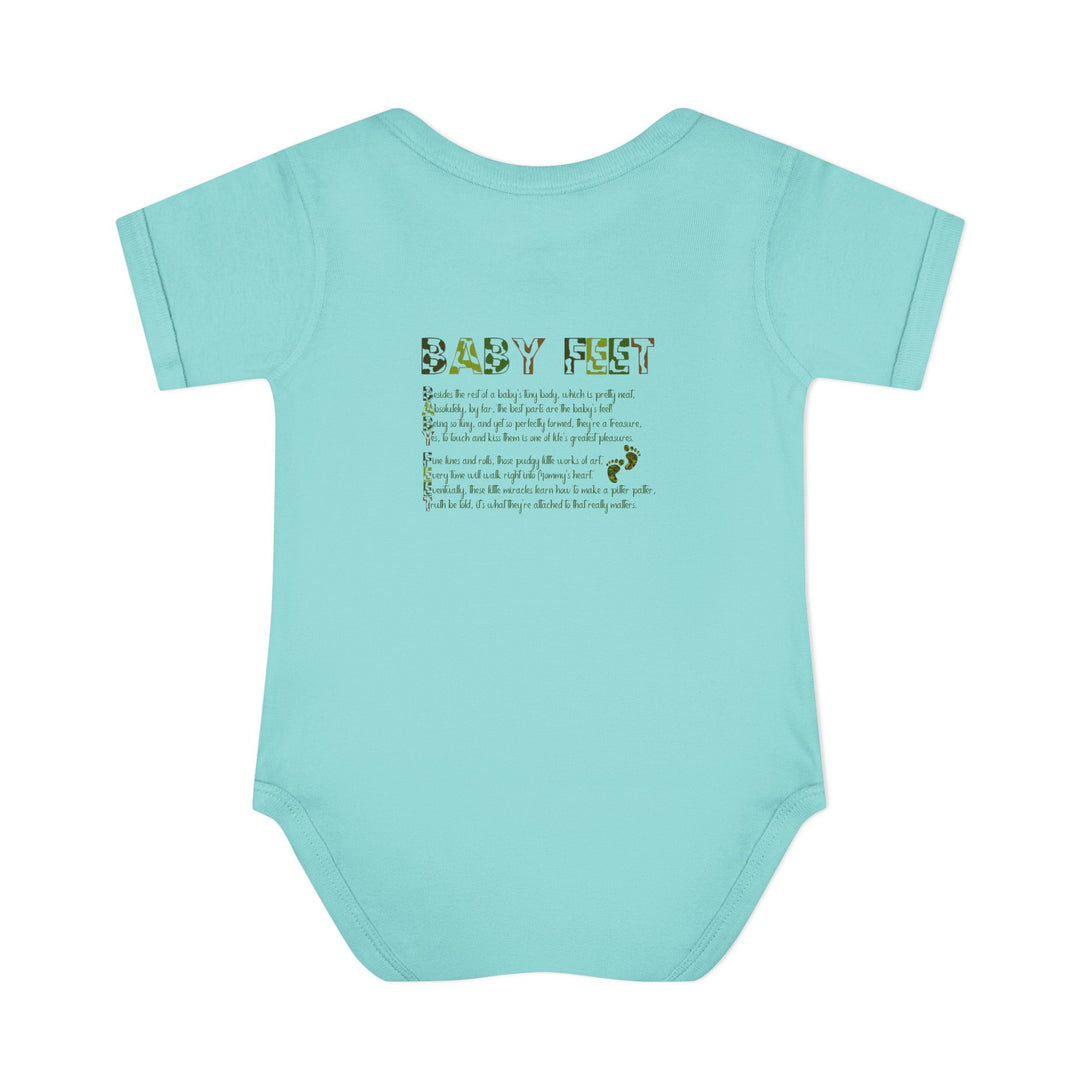 Baby Feet Acrostic Poem Baby Bodysuit - Camo