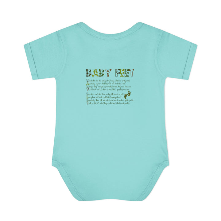 Baby Feet Acrostic Poem Baby Bodysuit - Camo