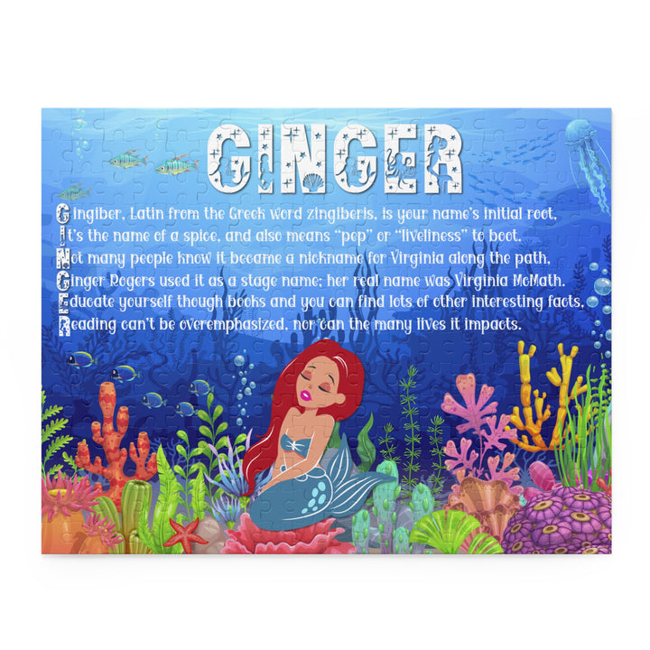 Namesakes Personalized Acrostic Name Poem Jigsaw Puzzle - Mermaid - Red Hair 2