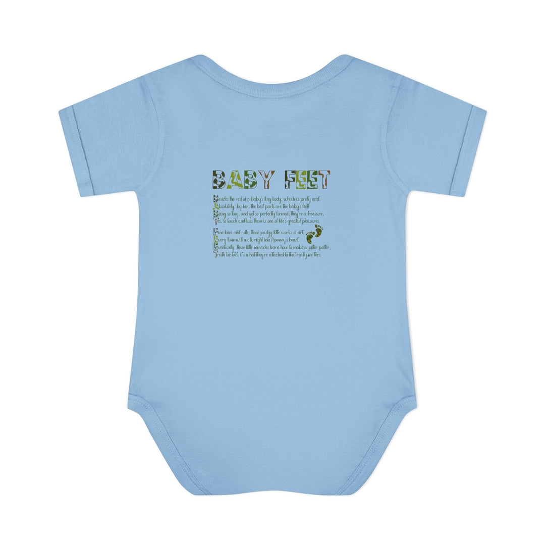 Baby Feet Acrostic Poem Baby Bodysuit - Camo