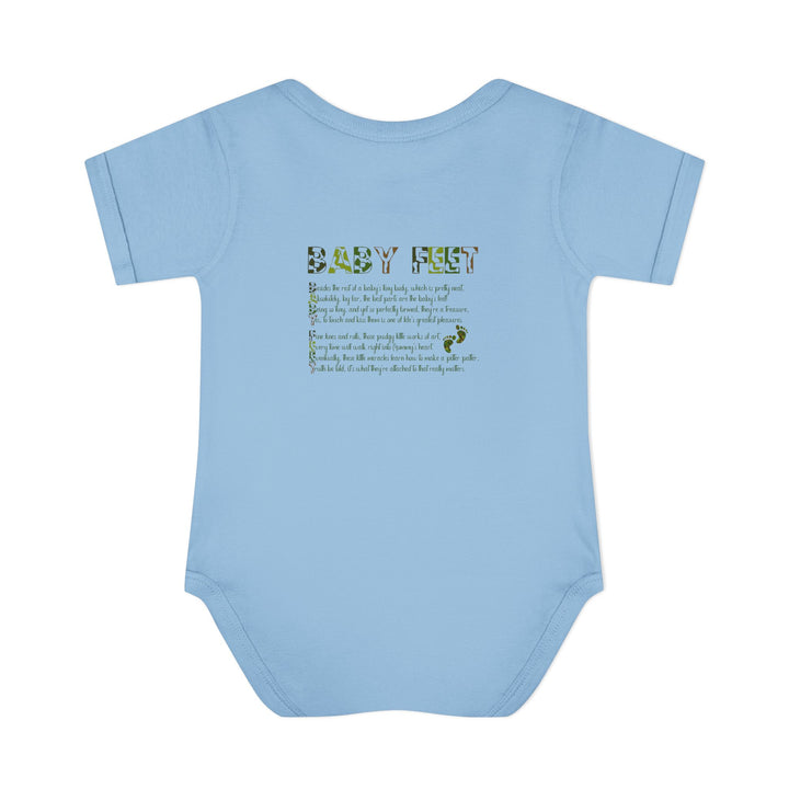Baby Feet Acrostic Poem Baby Bodysuit - Camo