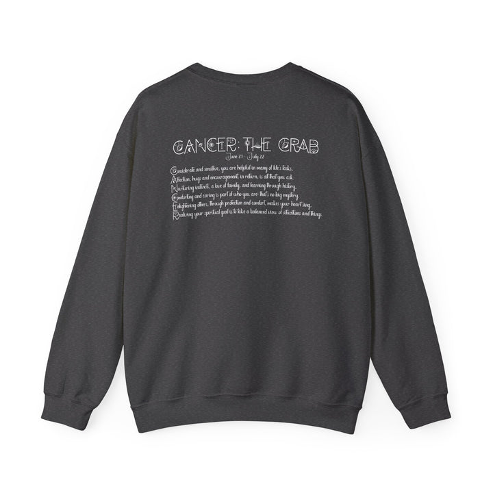 Cancer Acrostic Poem Astrology Sweatshirt - Unisex