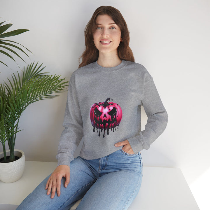 Happy Halloween Acrostic Poem Sweatshirt - Creepy Pink