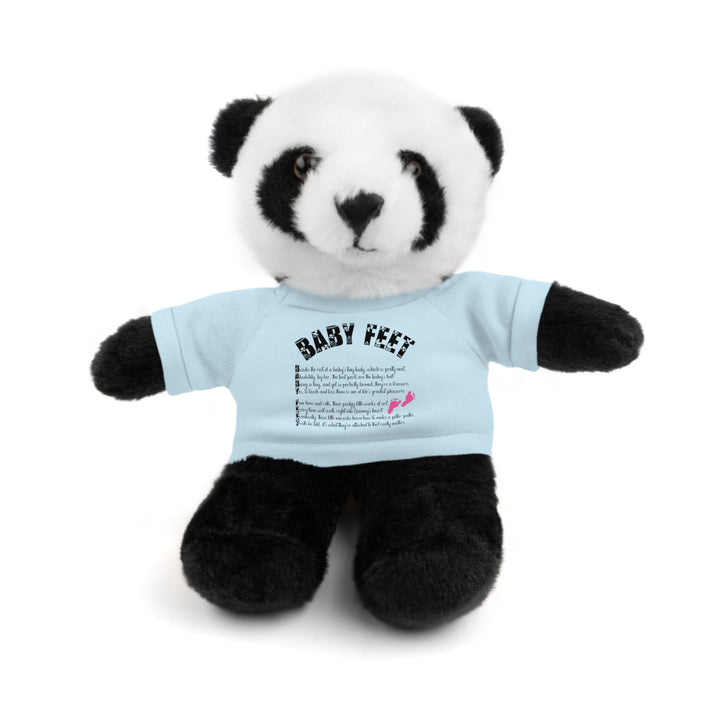 Baby Feet Acrostic Poem Stuffed Animal Collection with T-Shirt - Pink Footprints
