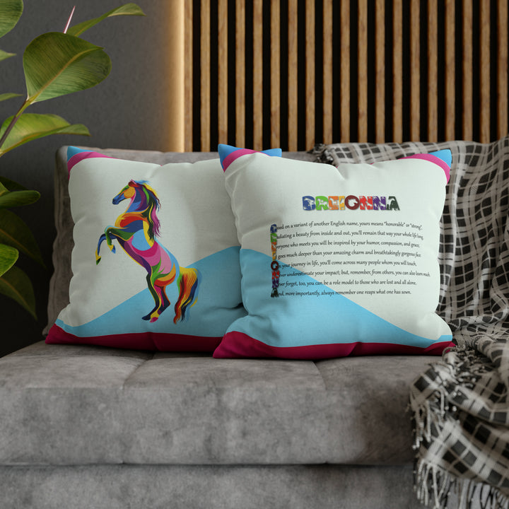 Namesakes Pillow Case Cover - Vibrant Horse Design