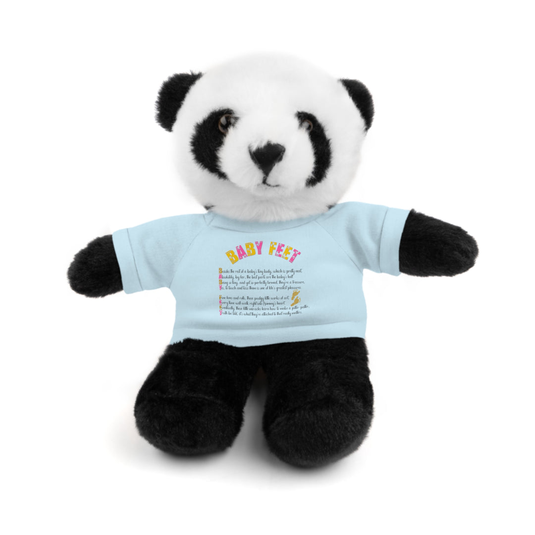 Baby Feet Acrostic Poem Stuffed Animals with Tee - Baby Feet - Gold Footprints