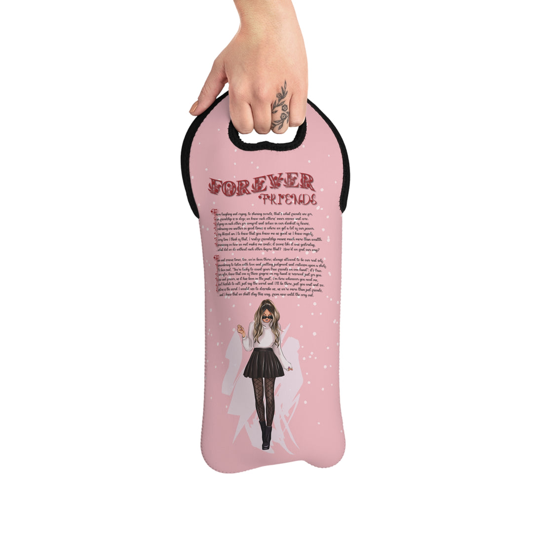 Forever Friends Acrostic Poem Wine Tote Bag