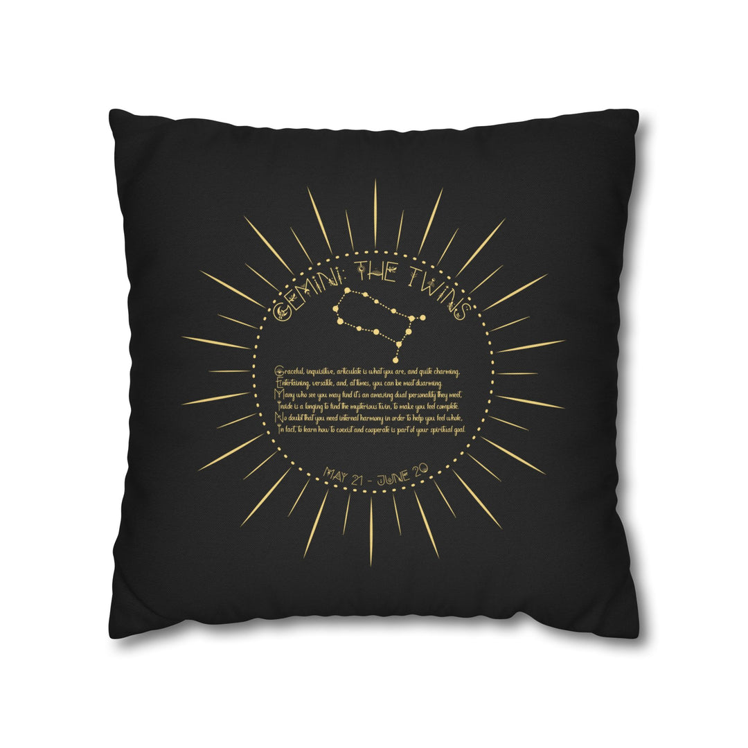 Gemini Acrostic Poem Pillow Cover