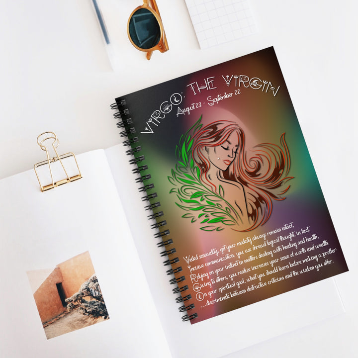 Virgo Acrostic Poem Spiral Notebook - Ruled Line