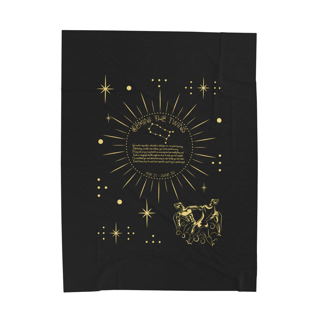 Gemini Acrostic Poem Velveteen Blanket