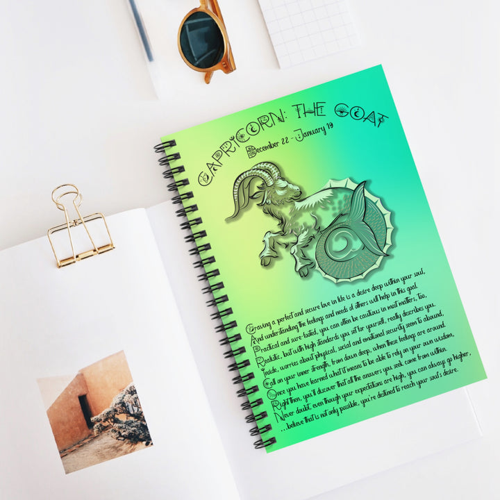 Capricorn Acrostic Poem Spiral Notebook - Ruled Line