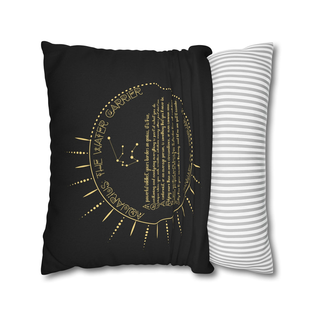 Aquarius Acrostic Poem Pillow Cover
