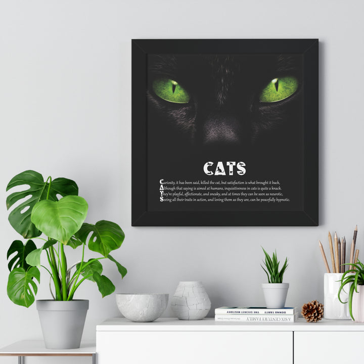 It's Just a Phrase "Cats" Framed Acrostic Poem Print