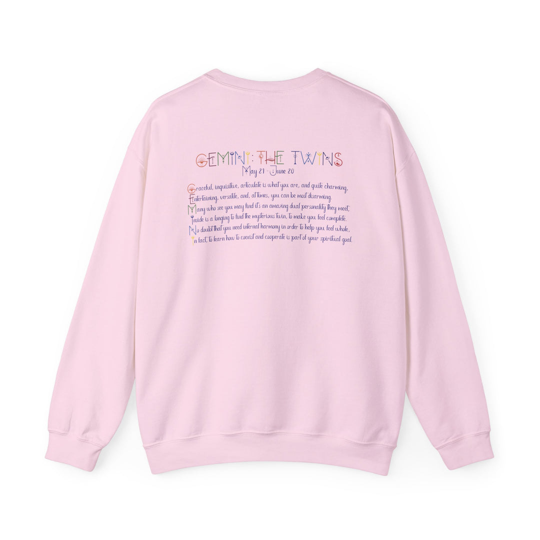 Gemini Astrology Sweatshirt with Acrostic Poem