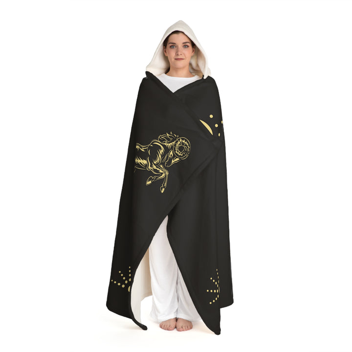 Written in the Stars Hooded Sherpa Fleece Blanket - Aries