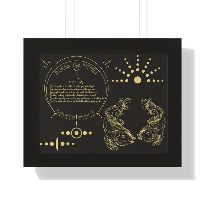 Written in the Stars Framed Acrostic Poem Print - Pisces