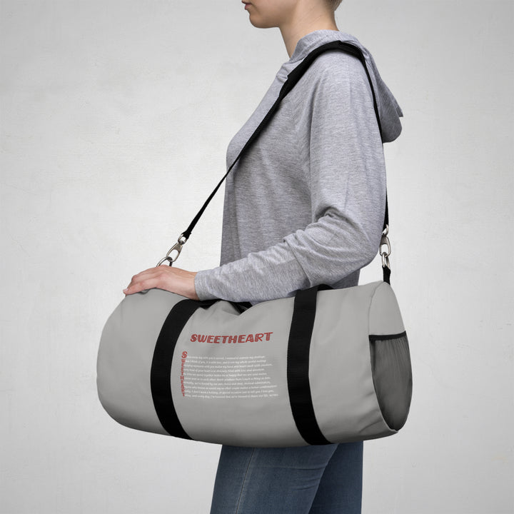 Sweetheart Acrostic Poem Duffel Bag