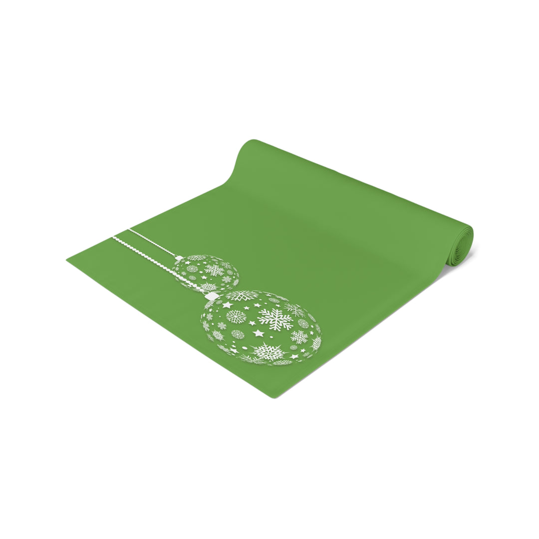 Happy Holidays Acrostic Poem Table Runner - Green-Ornaments