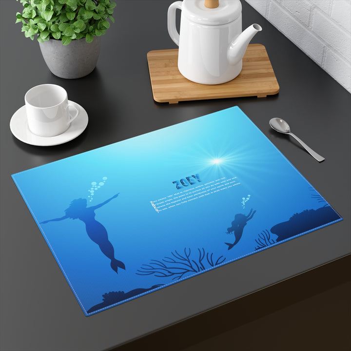 Namesakes Acrostic Poem Placemat - Mermaids