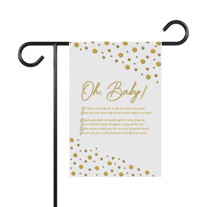 Oh, Baby! Acrostic Poem outdoor/Garden Banner