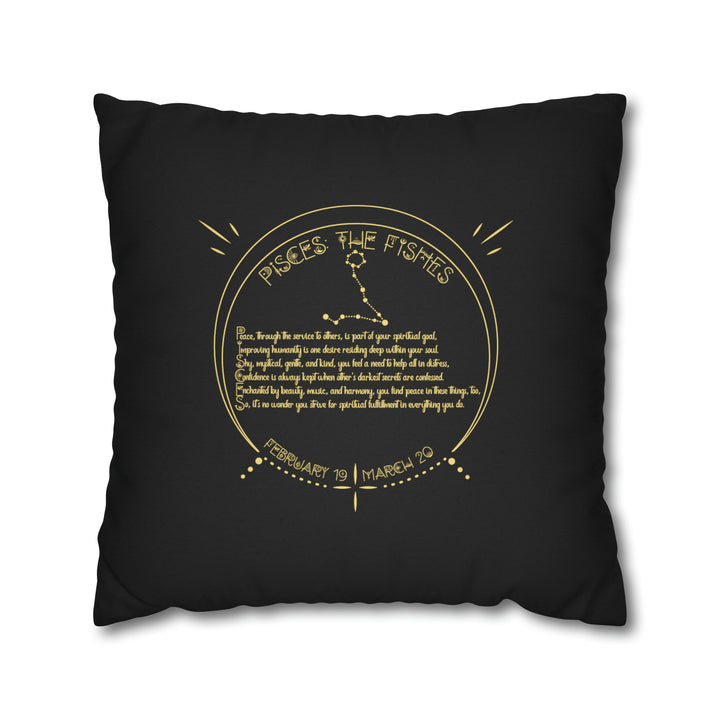 Written in the Stars Pillowcase/Cover Spelling Out "Pisces"